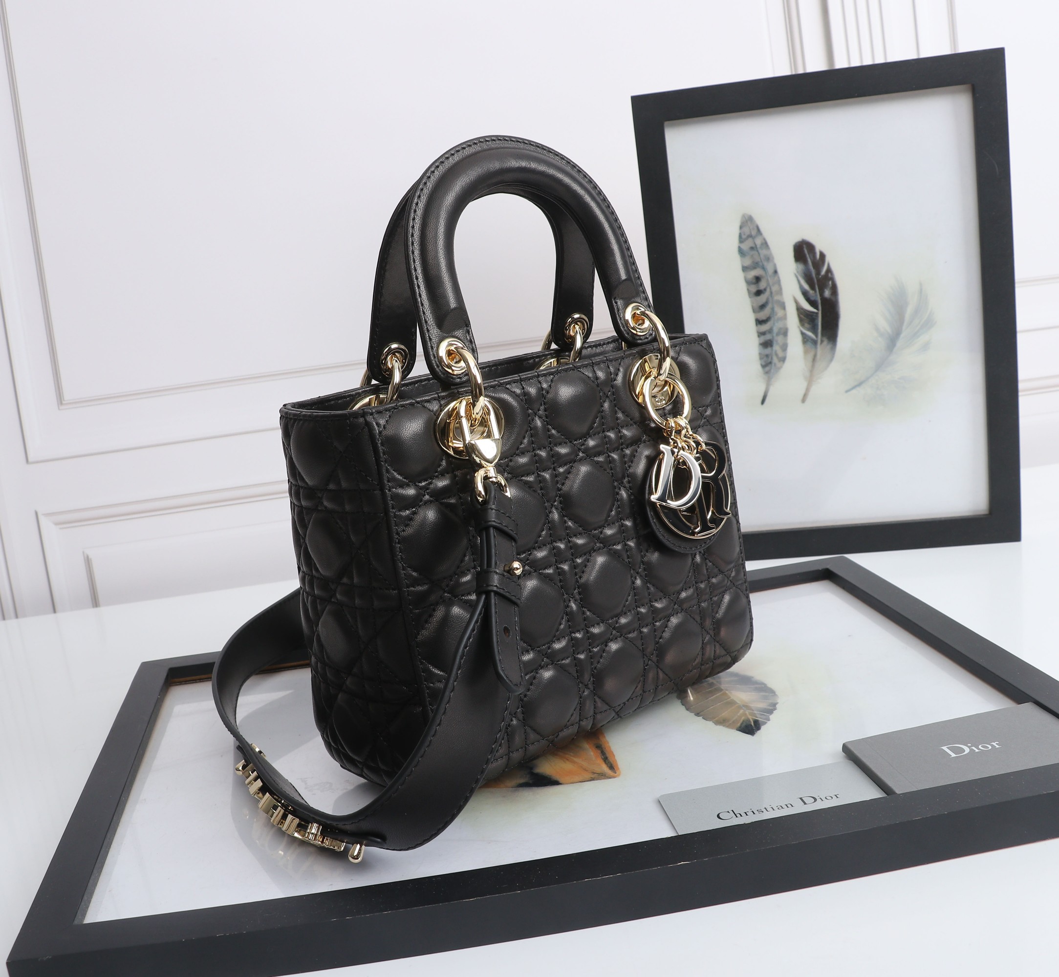 Small Lady Dior My ABCDior Bag Black Cannage Lambskin